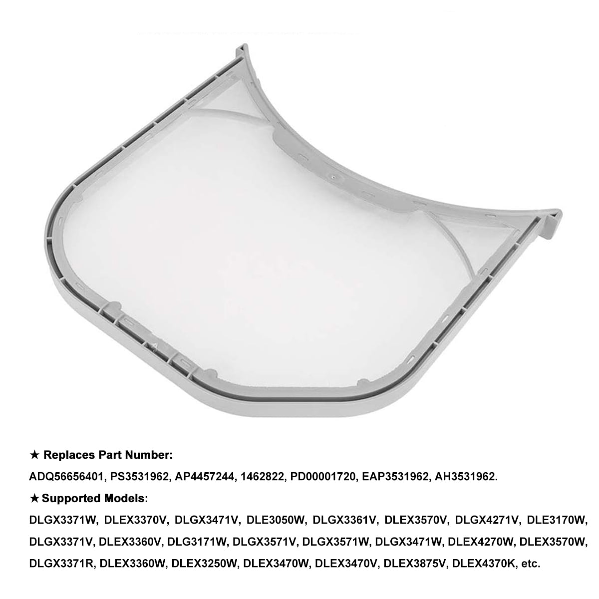 Adq56656401 Dryer Lint Filter Screen Assembly Replacement Ap4457244 Ps3531962 for sale online